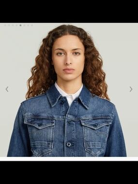 Women's G-Star Raw Faded Santorini Arc 3D Burten Stretch Denim Jacket Size M